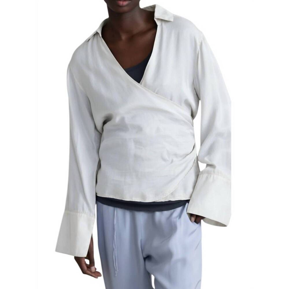 NEW HUMANOID lee wrap style blouse in coconut
